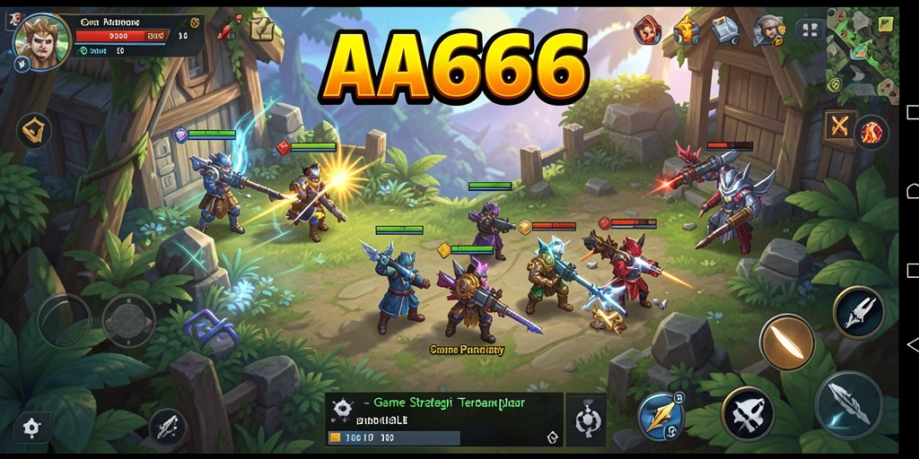 Tampilan gameplay menarik dari game strategi AA666.