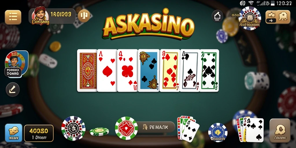 Gameplay menarik di ASKASINO dengan elemen Domino yang seru.
