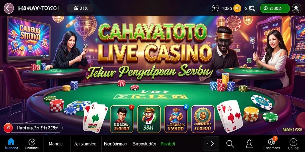 Tampilan gameplay menarik dari CAHAYATOTO di Live Casino.