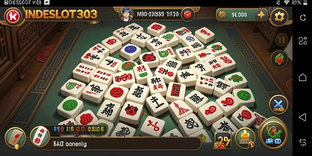 Tampilan gameplay menarik dari INDESLOT303 saat bermain Mahjong.