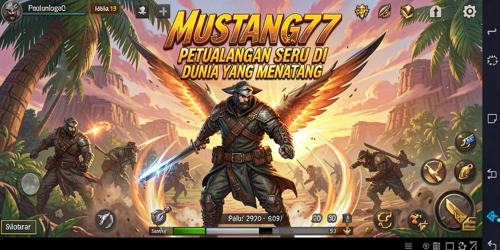 Tampilan gameplay seru dari MUSTANG77 yang penuh tantangan.
